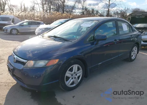 2008 Honda Civic Lx z USA, uszkodzony, nr VIN 1HGFA16598L042128